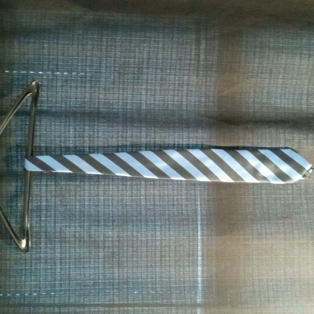 Pura Seta 100% silk tie made in Italy blue striped